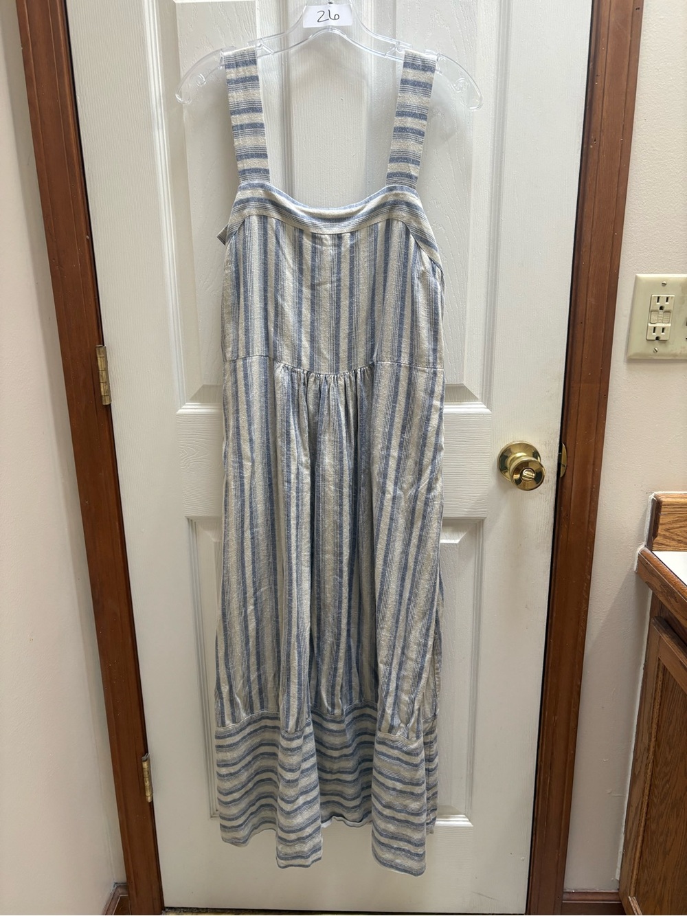 Patagonia Blue and White Striped Maxi Sundress
